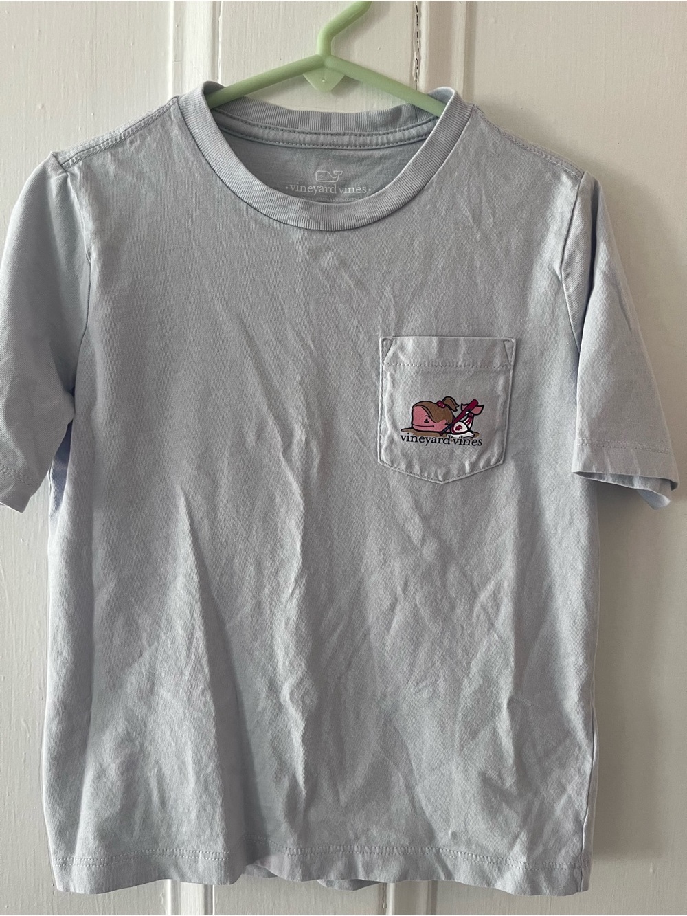 Vineyard Vines Baseball Pocket Tee with Whale Graphic